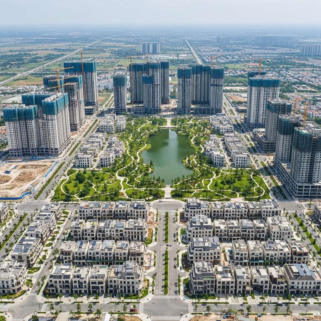 2. Hạ tầng và thi công các phân khu chính