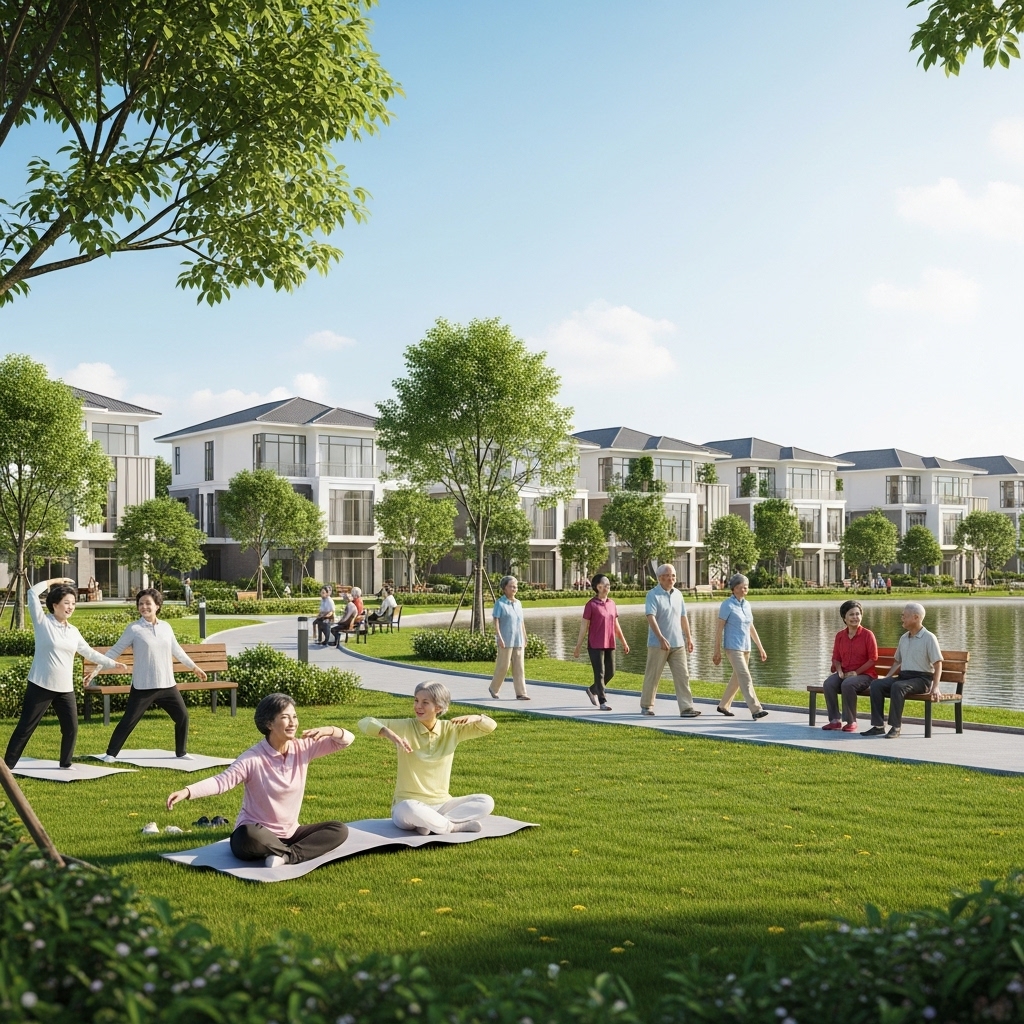 2. Thiết kế và tiện ích chăm sóc sức khỏe cho người cao tuổi tại Ecopark Vinh